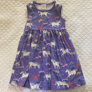 Hanna Andersson Sleeveless Purple Unicorn Dress Size 100